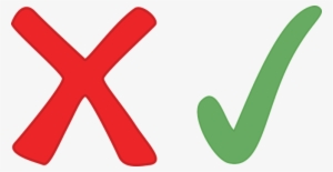 Right Wrong Red Green Icon Symbol Sign Sim - Right And Wrong Symbols #2514355