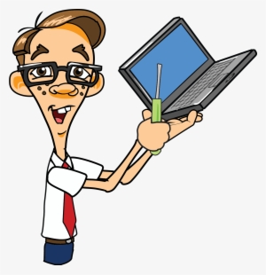 Back To Services - Computer Technician Cartoon Png #2515316