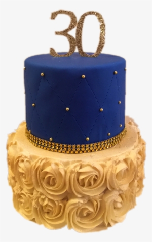 Banner Free Library Custom Cakes Fabipops Quilted Royal - Blue And Gold Birthday Cake #2515850