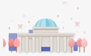 Construction,city,the Trees,pink - Illustration #2517170