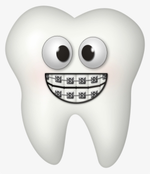 Kaagard Toothygrin Png Dental Art And Humor - Tooth With Braces Clipart #2517798