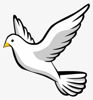 Clip Art Flying Bird - Transparent Background Dove Clipart #2518897