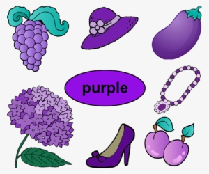 Color Purple Worksheets For Kindergarten - Objects With Violet Color #2519407