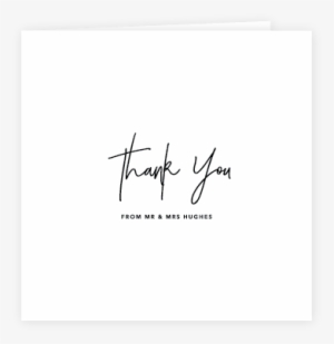 Love Note Thank You Card Black - Calligraphy - Free Transparent PNG ...