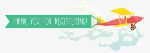 Thankyou For Registering Plane - Graphic Design #2520457