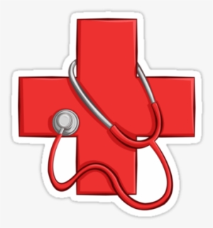Medic Symbol Medic Sticker By Anmgoug On Redbubble - Doctor Symbol Cartoon #2520651