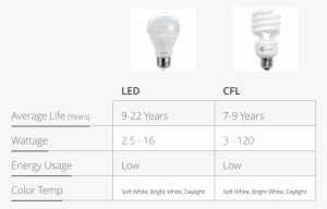 Types Of Bulbs Chart - Incandescent Light Bulb #2521934