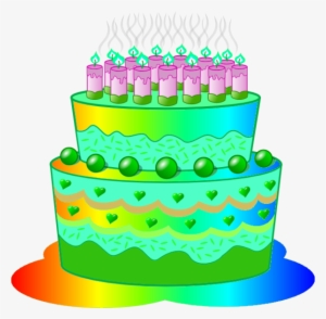 Birthday Cake B Image - Green Birthday Cake Clipart #2522019
