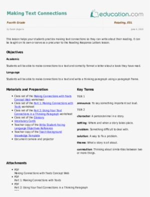 Making Text Connections - Education #2522678