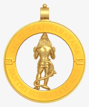 Hanuman 3d Gold Pendant - Pendant #2522704