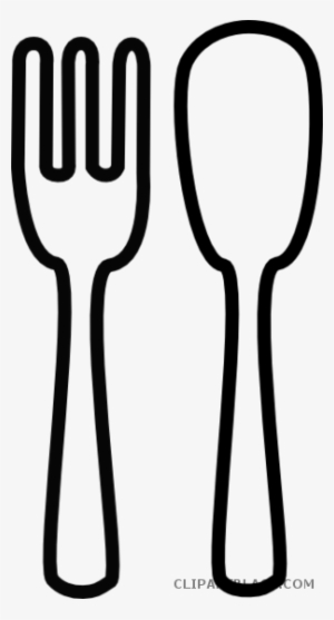 Svg Royalty Free Clipartblack Com Tools Free Images - Spoon And Fork Clip Art #2523301