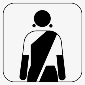 Png B/w - Woman In Sari Icon #2524008