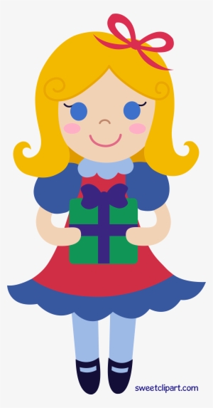 Jpg Freeuse Download Christmas Girl With Sweet Clip - Birthday Girl Clipart #2525572