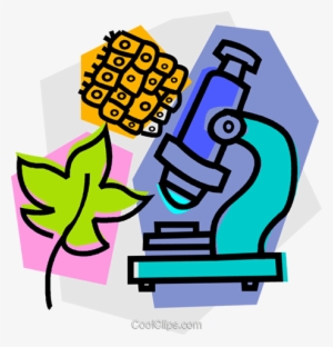 Microscope With Leaf Royalty Free Vector Clip Art Illustration - Applied Electronics And Instrumentation #2526294