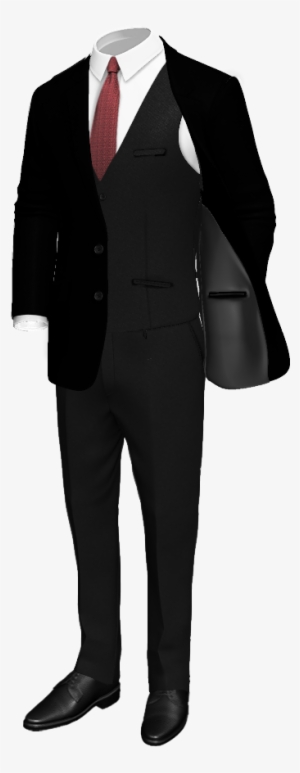 Black Wool Suit Black 3-piece Wool Suit - Png Suit Up #2526329