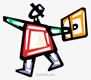 Happy Businessman Walking To Work Royalty Free Vector #2528190