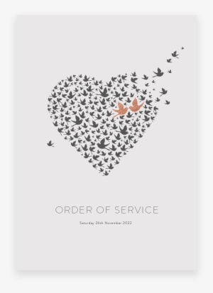 Love Birds Wedding Order Of Service - Wedding #2530947