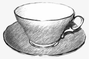 Teacup Black And Free - Black And White Tea Cup #2531115