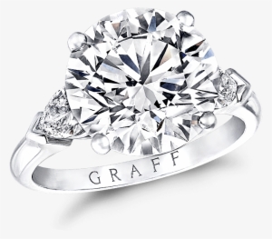 A Classic Graff Ring Featuring A Round Brilliant Diamond - Engagement Ring #2533542