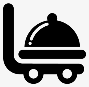 Hotel Food Cart Vector - Food Cart Icon #2533677
