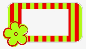 Red Flower Border Line Design Png - Clip Art #2533972