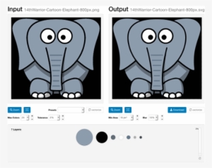 14thwarrior Cartoon Elephant - Converter Imagem Em Vetor Online #2533977