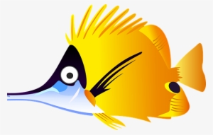 Cartoon Fish Sea Tropical Yellow Fish Fish - Fish Cartoon Image Png #2534007