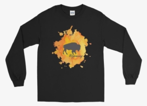Wyoming Watercolor Burst Bison - Frugal Aesthetic Respect Women Merch #2534720