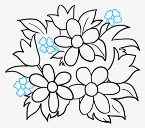How To Draw Flower Bouquet - Drawing #2535866