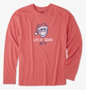 Men's Life Is Merry Good Long Sleeve Crusher - Long-sleeved T-shirt #2536063