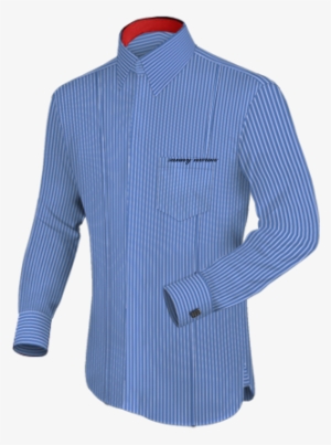 White Wing Collar Formal Shirt With French Collar 2 - Collarless Shirt Designs For Men #2536163