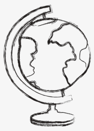 Drawn Globe Hand Drawn - Silhouette #2536196