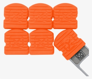 6 Orange Caps For Use With Phone Cases - Klecker Knives Llc #2537764