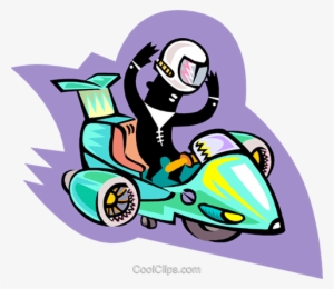 Space Scooter Royalty Free Vector Clip Art Illustration - Cartoon #2539198