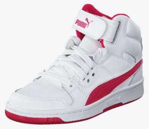 Puma Puma Rebound Street L Jr White Rose Red 54363 - Puma Rebound Street L #2539239