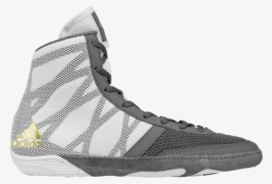 White And Gold Adidas Wrestling Shoes #2540925