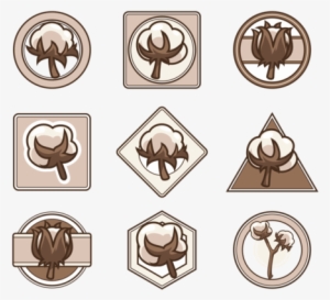 Cotton Flower Vector Labels - Cotton #2541184