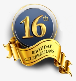16th Birthday Text Png #2541875