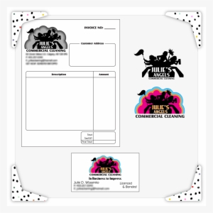 Julie's Angels Commercial Cleaning Logo, Business Cards - Commercial Cleaning #2542130
