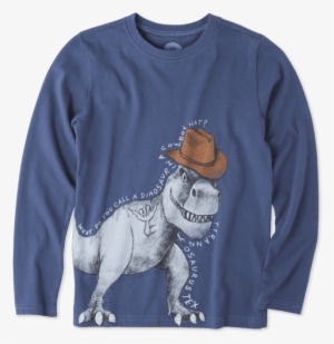Boys Tyrannosaurus Tex Long Sleeve Crusher Tee - Sleeve #2542717