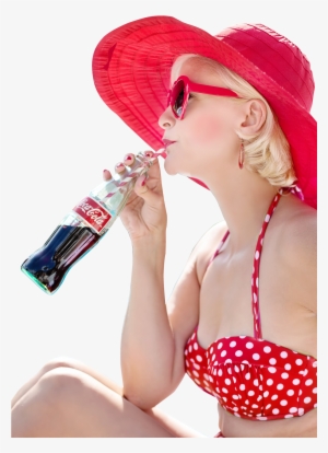 Sexy Woman Drinking Coca Cola Drink Png Image - Woman With Coca Cola #2543108
