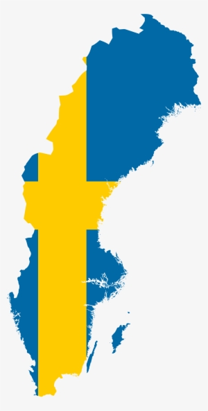 Waterfalls In Sweden - Sweden Flag Map Png #2543667