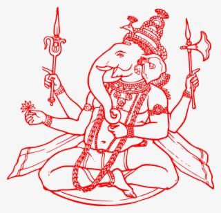 Ganesh Ji Clipart Red #2544384