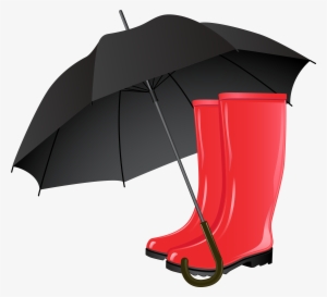 Rubber Boots And Umbrella #2547262