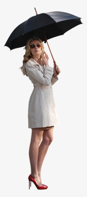 Woman, Umbrella, Rain, People, Girl, Female, Fashion - Woman With Umbrella Png #2547394