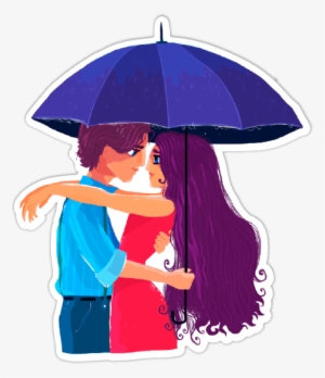 Send - Couple Png On Rain #2547687