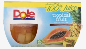 Dole Tropical Fruit In 100% Fruit Juice, 4 Oz Cup, - Dole Fruit Bowl Pineapple #2548375
