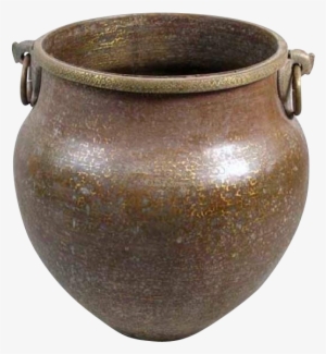 Large South Indian Hammered Copper Water Storage Pot - South India #2548735