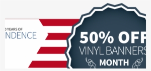 50 Percent Discount Vinyl Banners Month - Sign #2548779