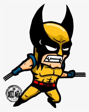 Clip Art Superhero Caricature - Caricatura Imagenes De Wolverine #2549531